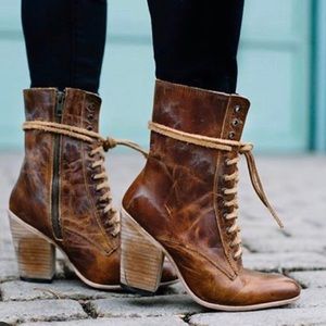 Freebird by Steven Rebel lace up booties size 8